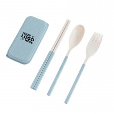 Wheat Straw Biodegradable Folding Tableware Set